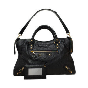 Balenciaga The Giant City Leather Shoulder Bag